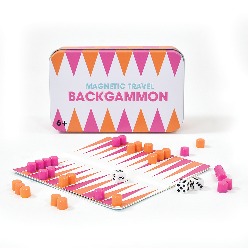 Iscream - Fizz Backgammon Magnetic Tin Travel Game