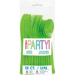 Unique Party - Plastic Cutlery, 18ct.