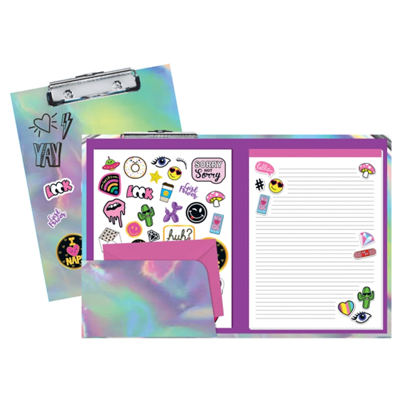 Iscream - Silver Holographic Clipboard Set