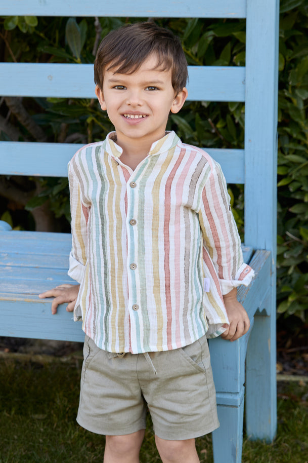 Martín Aranda - Salve Striped Shirt and Shorts Set
