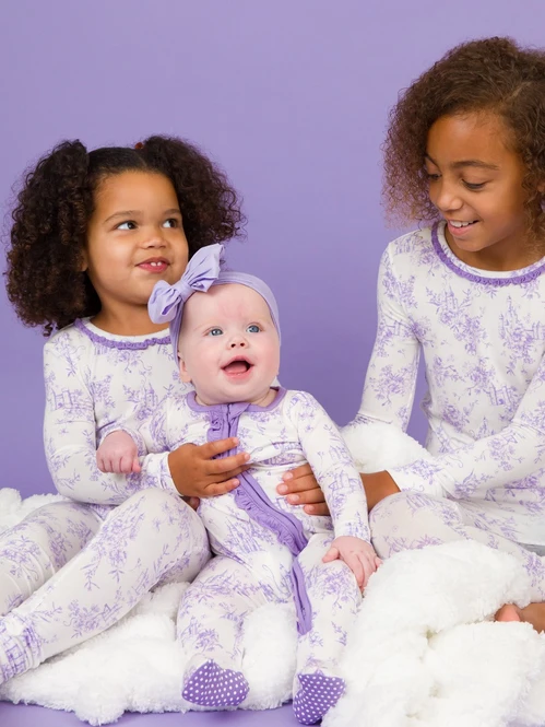 Ruffle Butts - Princess Castle Toile Ruffle Long Sleeve Pajama Set