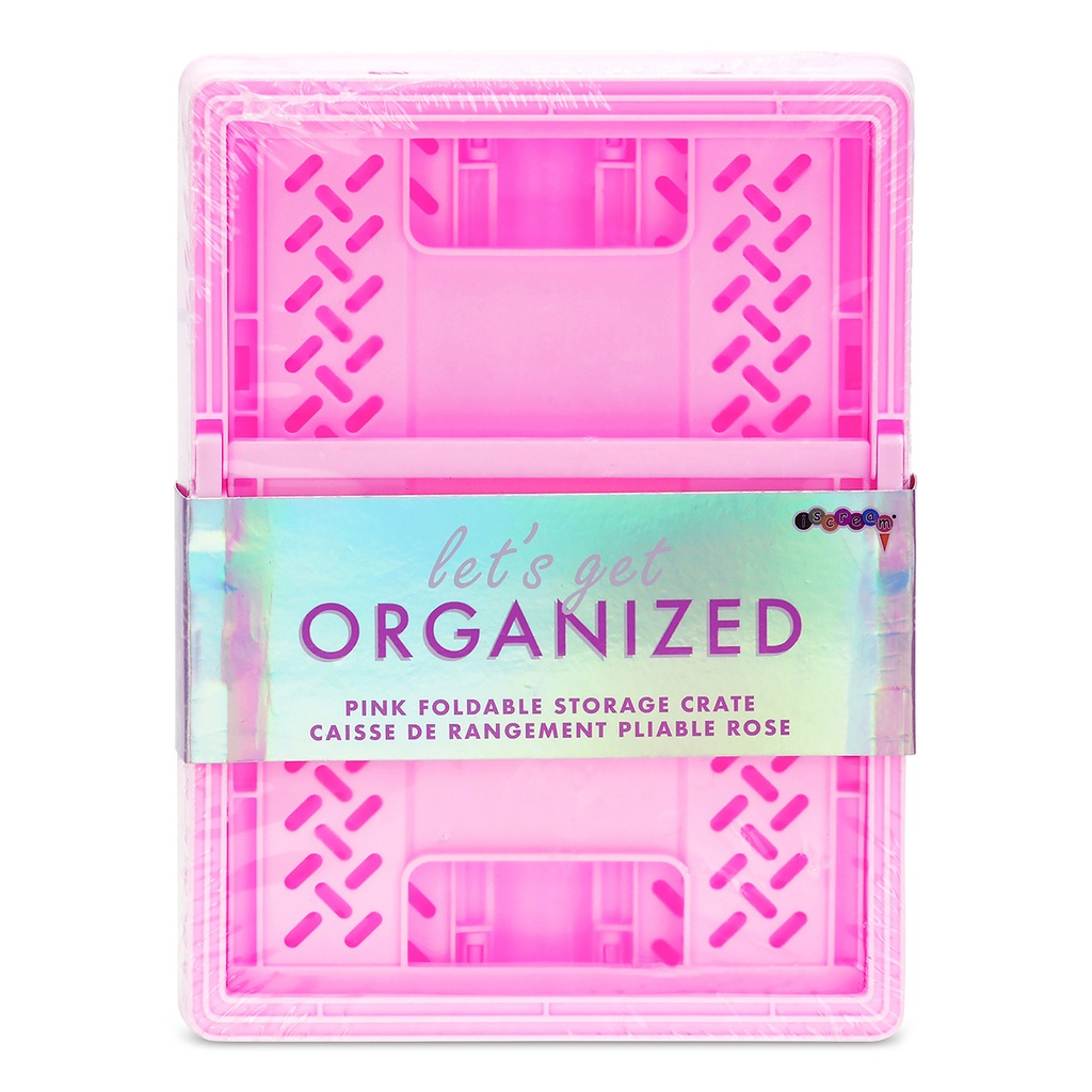 Iscream - Small Pink Foldable Storage Crate