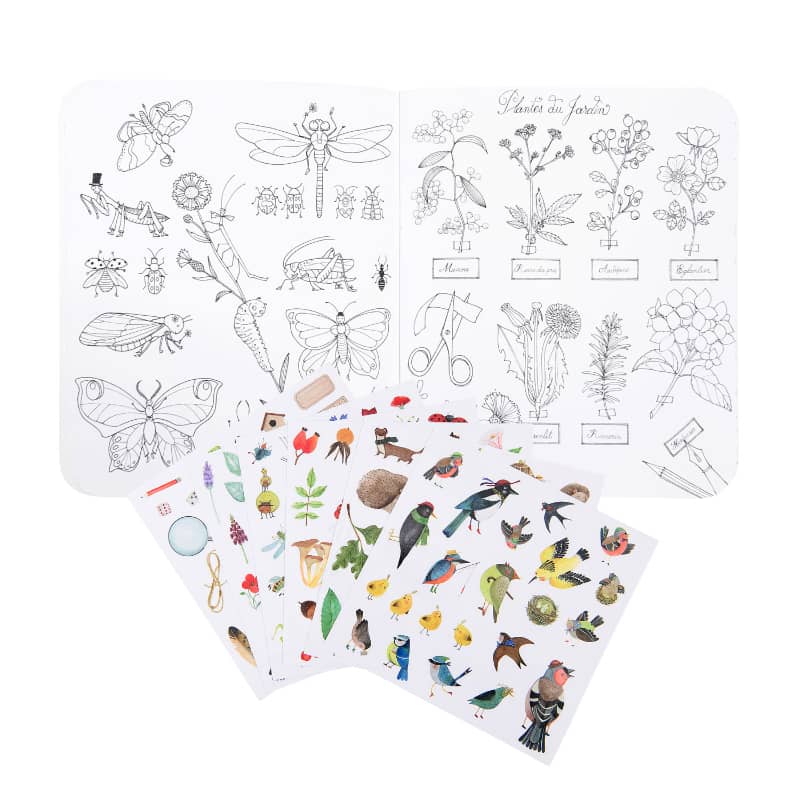Coloring Books & Stickers Botanist Garden Theme - Moulin Roty