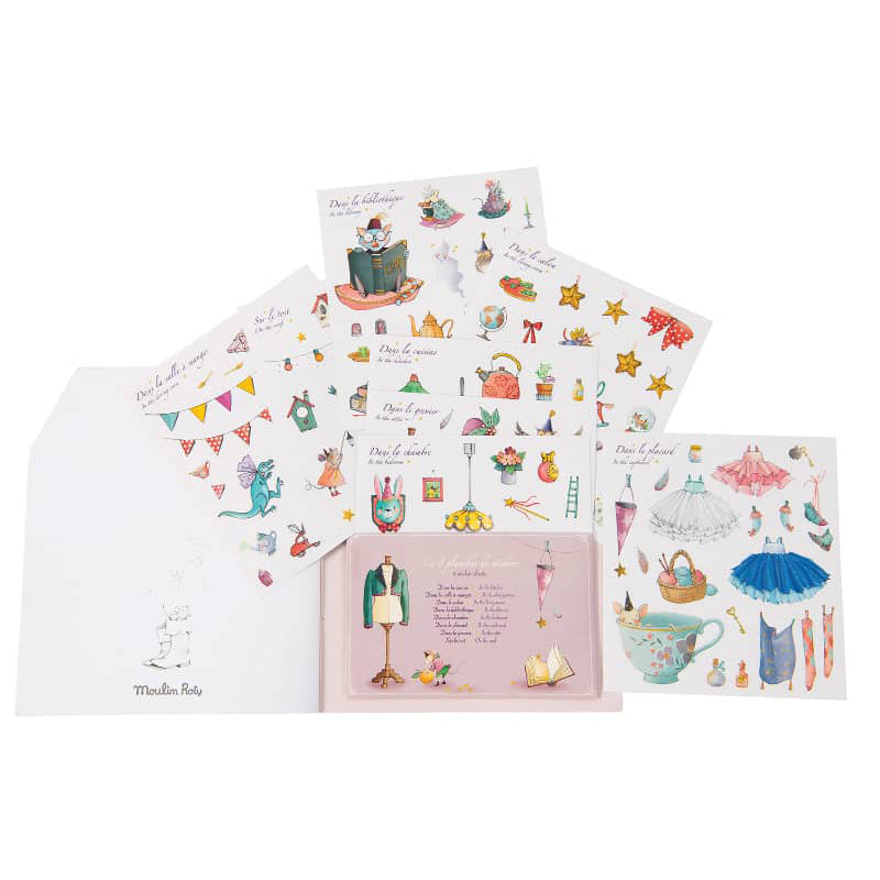 Moulin Roty - Coloring Book & Stickers Once upon a Time