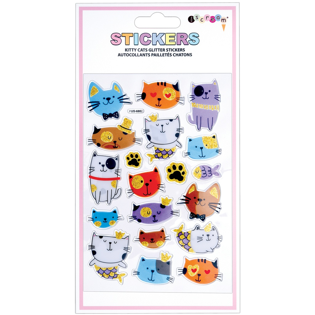 Iscream - Kitty Cats Glitter Stickers