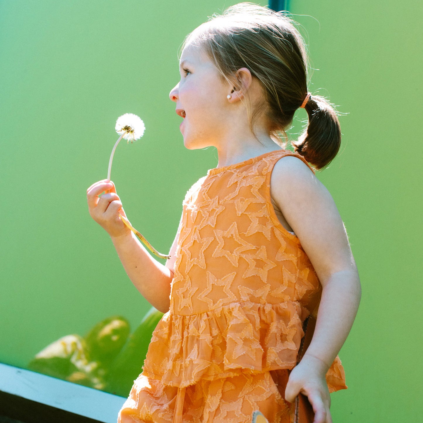 Piglo Kids - Orange Stars Top and Shorts Set