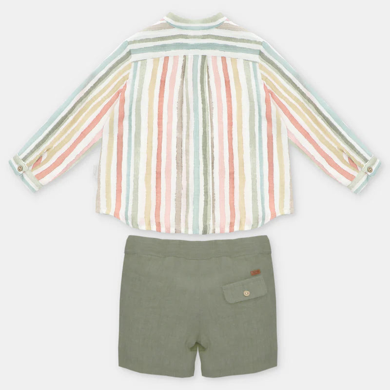 Martín Aranda - Salve Striped Shirt and Shorts Set