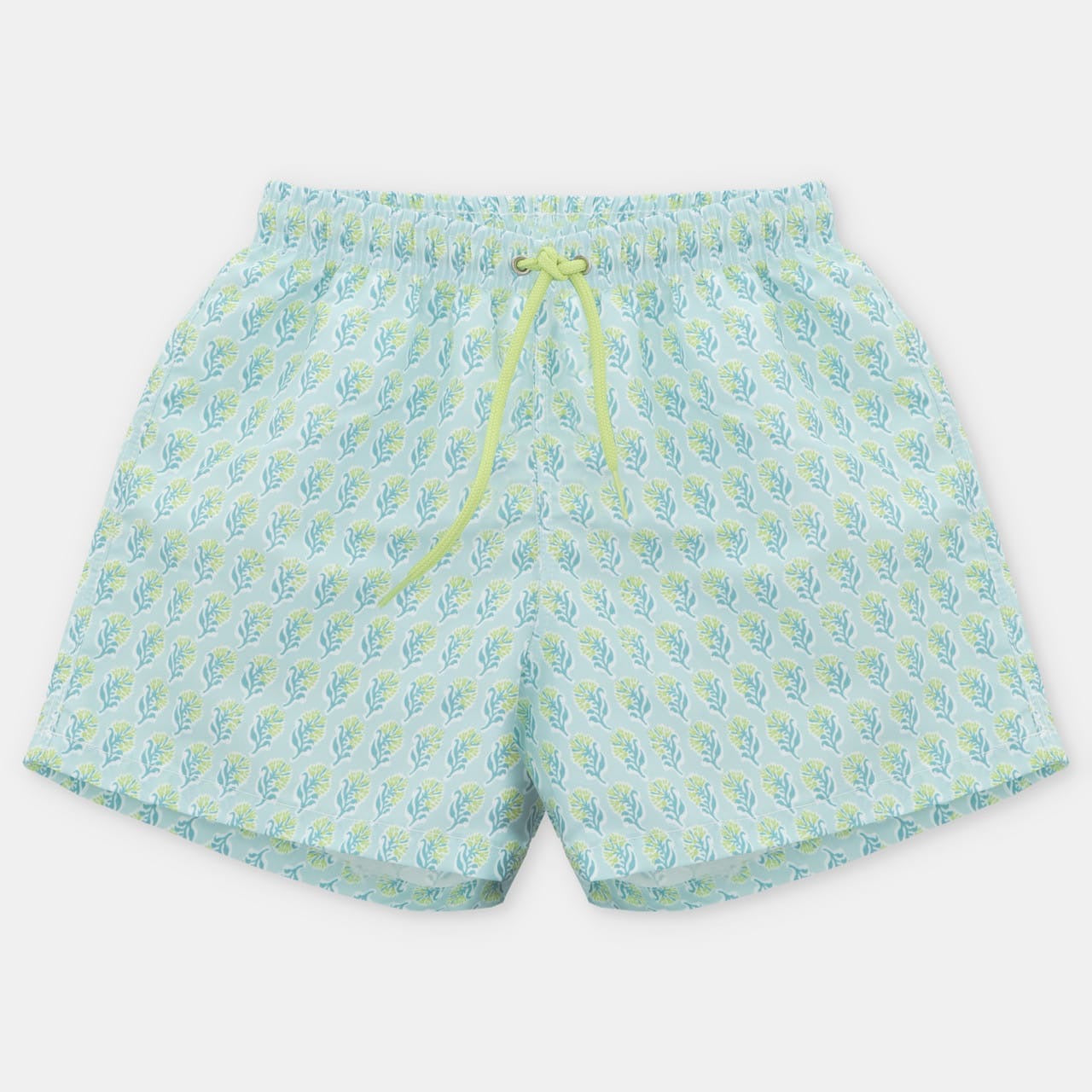 Martín Aranda - Aqua Green Floral Swimsuit Shorts