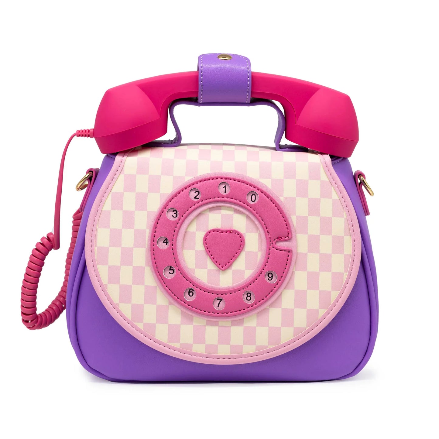 Bewaltz - Ring Ring Phone Convertible Handbag - Pastel Checkerboard