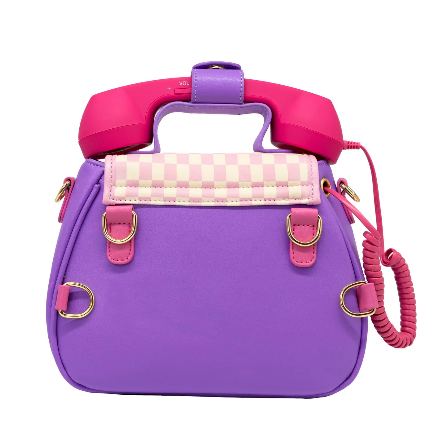 Bewaltz - Ring Ring Phone Convertible Handbag - Pastel Checkerboard