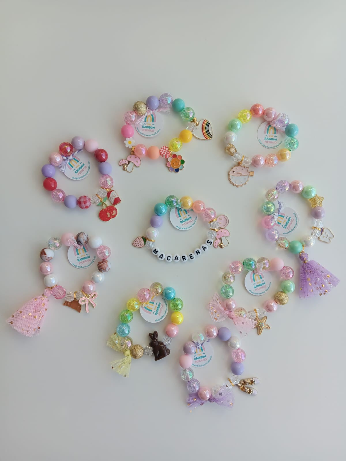 The Rainbow Mermaid - Starfish Ocean Beach Kids Charm Bracelet
