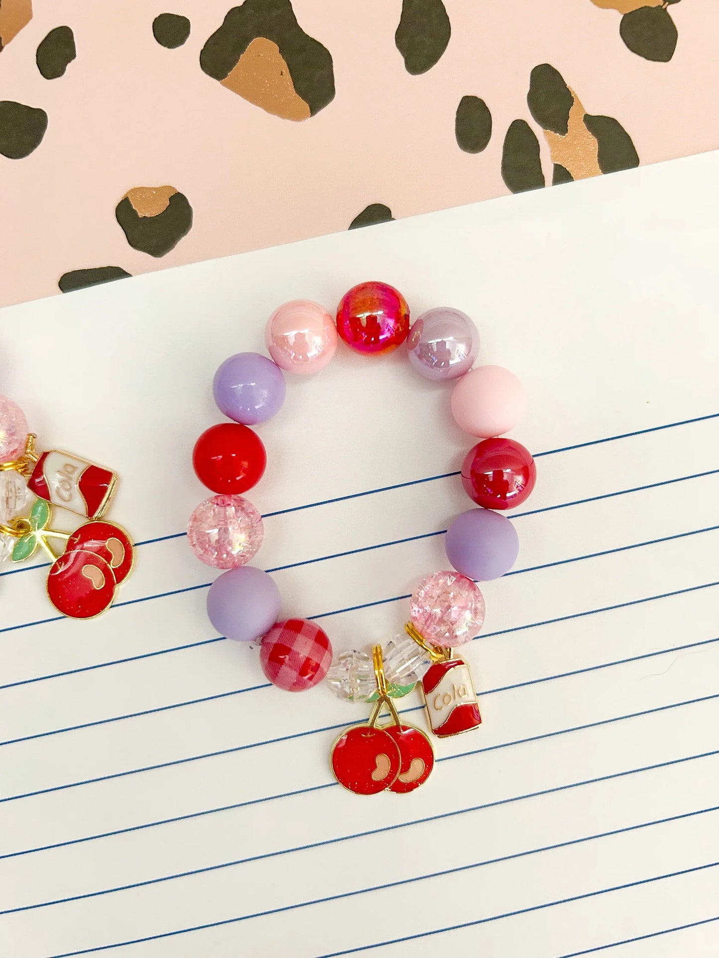 The Rainbow Mermaid - Cherry Cola Charm Bracelet