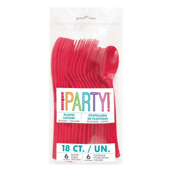 Unique Party - Plastic Cutlery, 18ct.