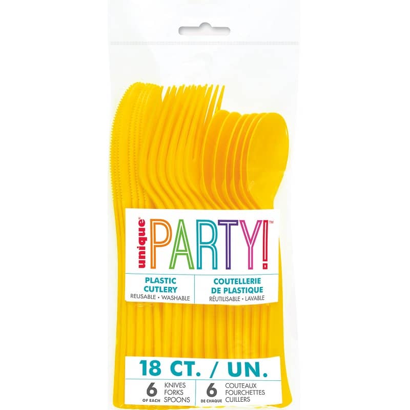 Unique Party - Plastic Cutlery, 18ct.