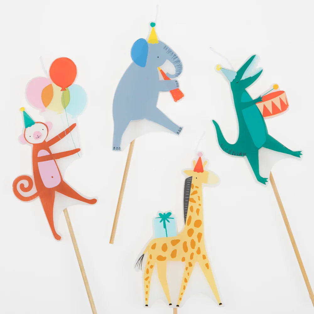 Meri Meri - Animal Parade Candles, 4ct.