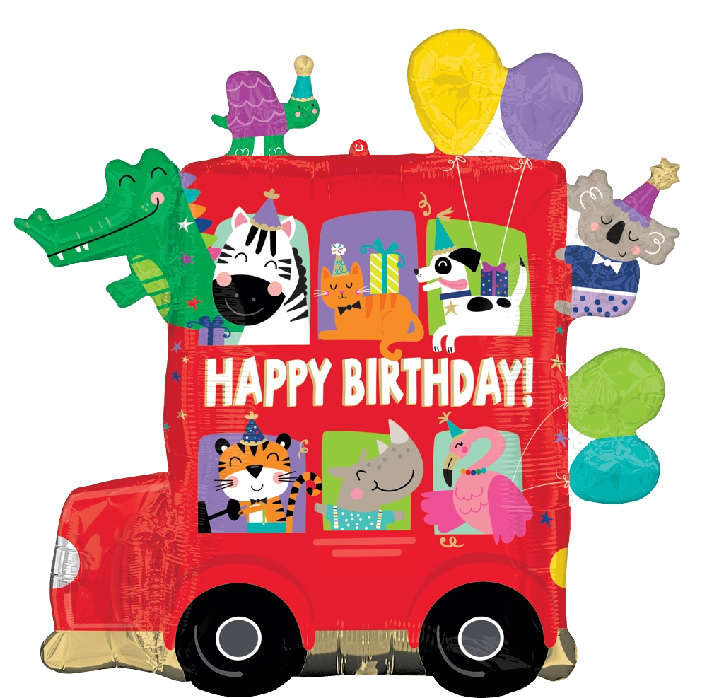 Anagram - Party Bus Birthday Supershape 28” Balloon