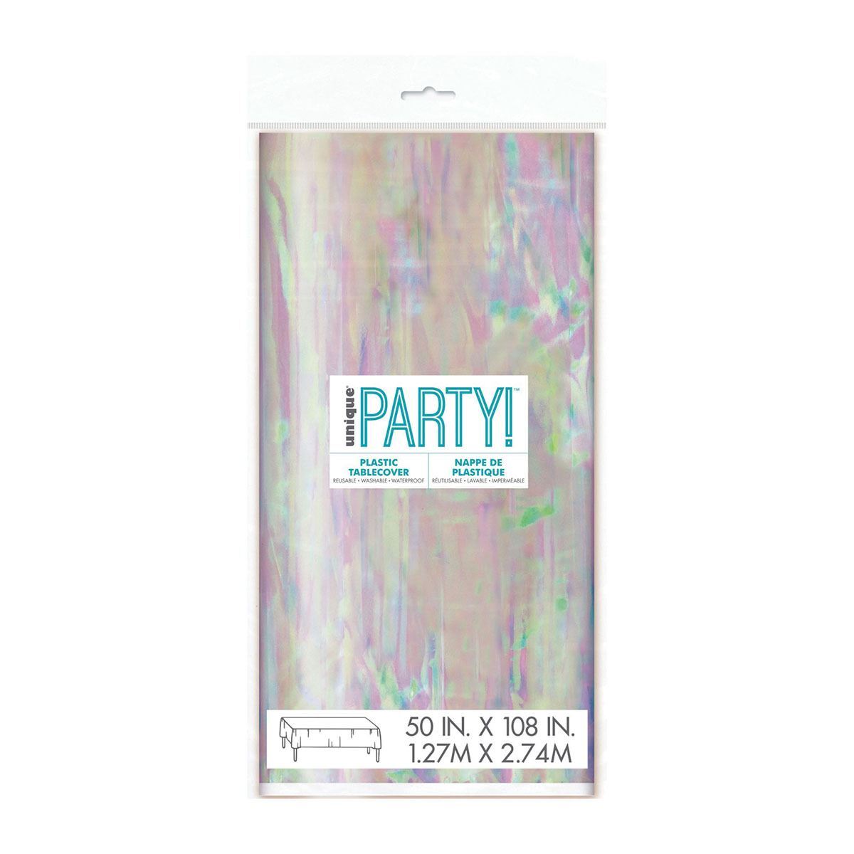 Unique Party - Iridescent Plastic Table Cover