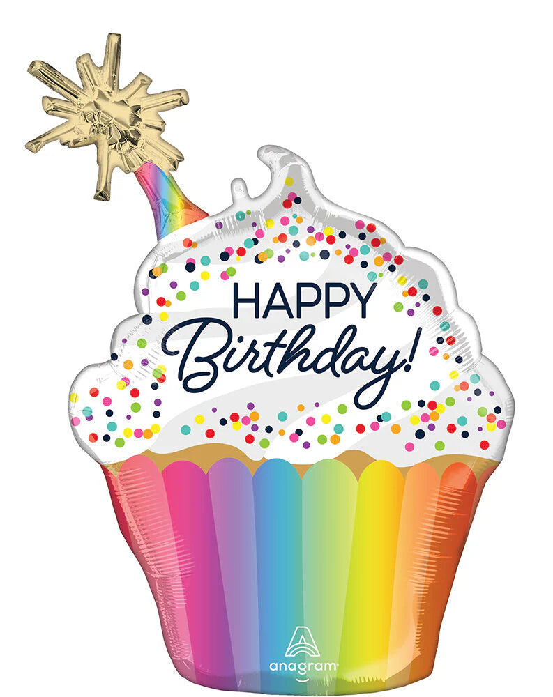Anagram - Happy Birthday Confetti Sprinkle Supershape 31” Balloon
