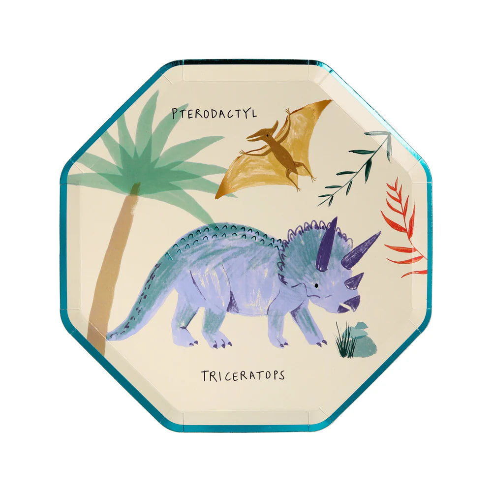 Meri Meri - Dinosaur Kingdom Side Plates, 8ct.
