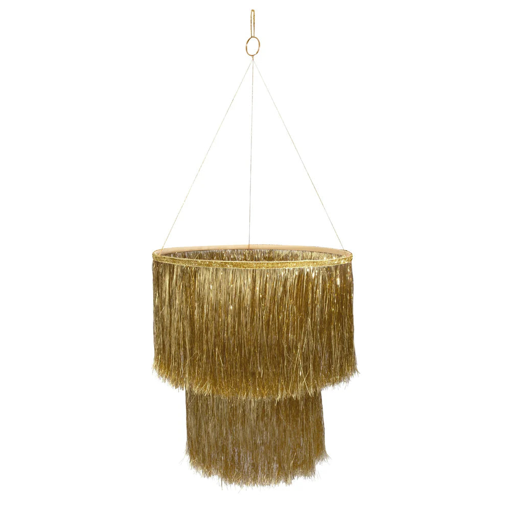 Meri Meri - Gold Tinsel Chandelier
