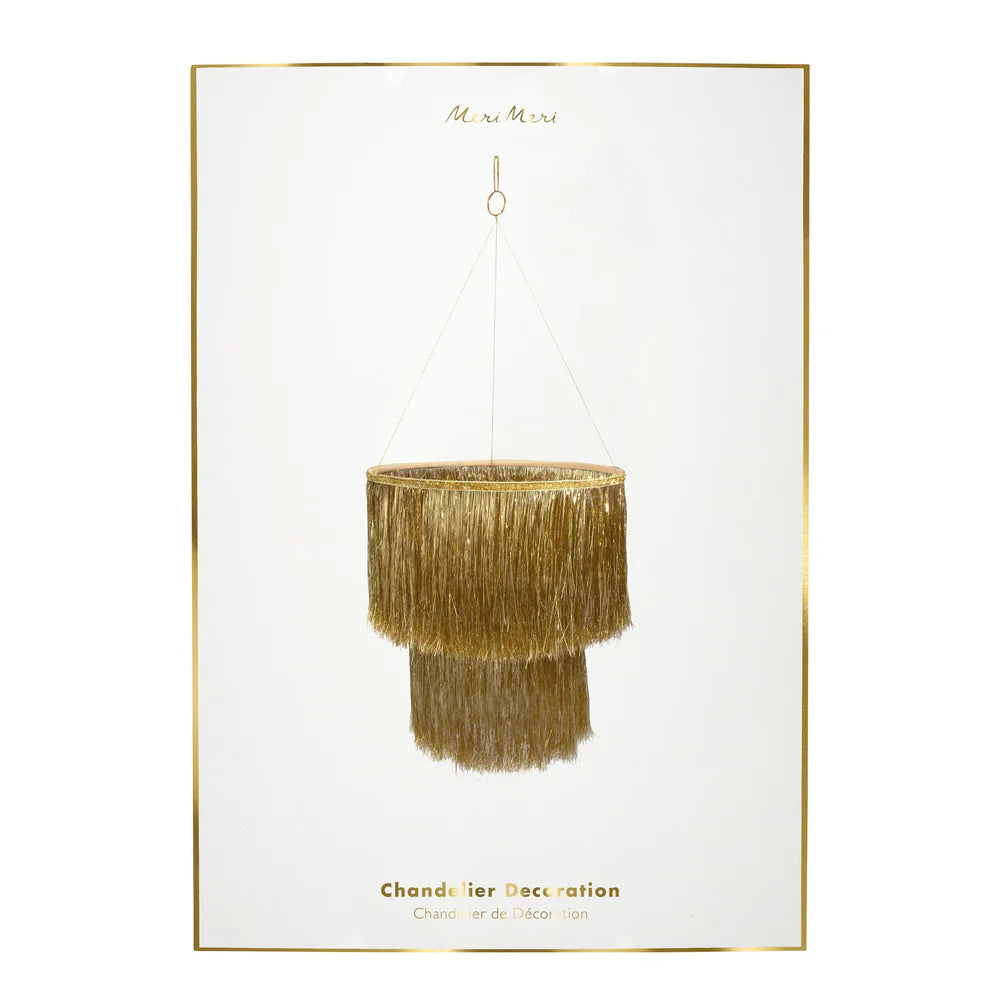 Meri Meri - Gold Tinsel Chandelier