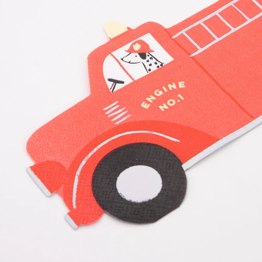 Meri Meri - Fire Truck Napkins, 16ct.