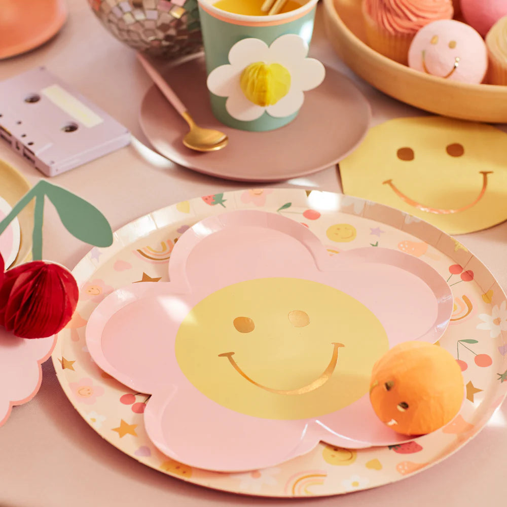 Meri Meri - Happy Icons Flower Plates, 8ct.