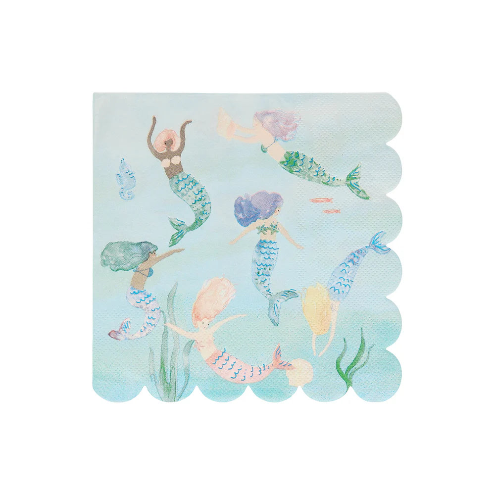 Meri Meri - Mermaid Swimming Napkins, 16ct.