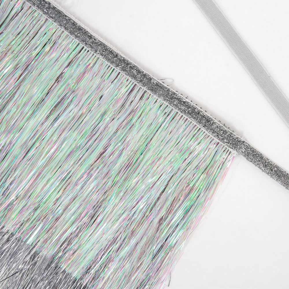 Meri Meri - Silver Iridescent Tinsel Fringe Garland