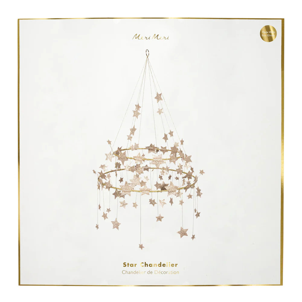 Meri Meri - Gold Sparkle Star Chandelier