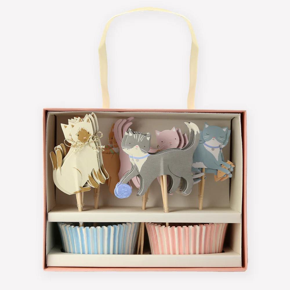 Meri Meri - Cute Kittens Cupcake Kit, 24ct.