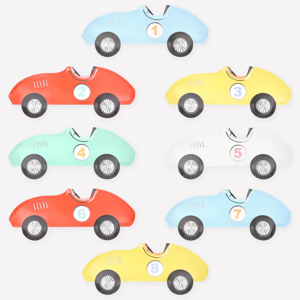 Meri Meri - Race Car Plates, 8ct.