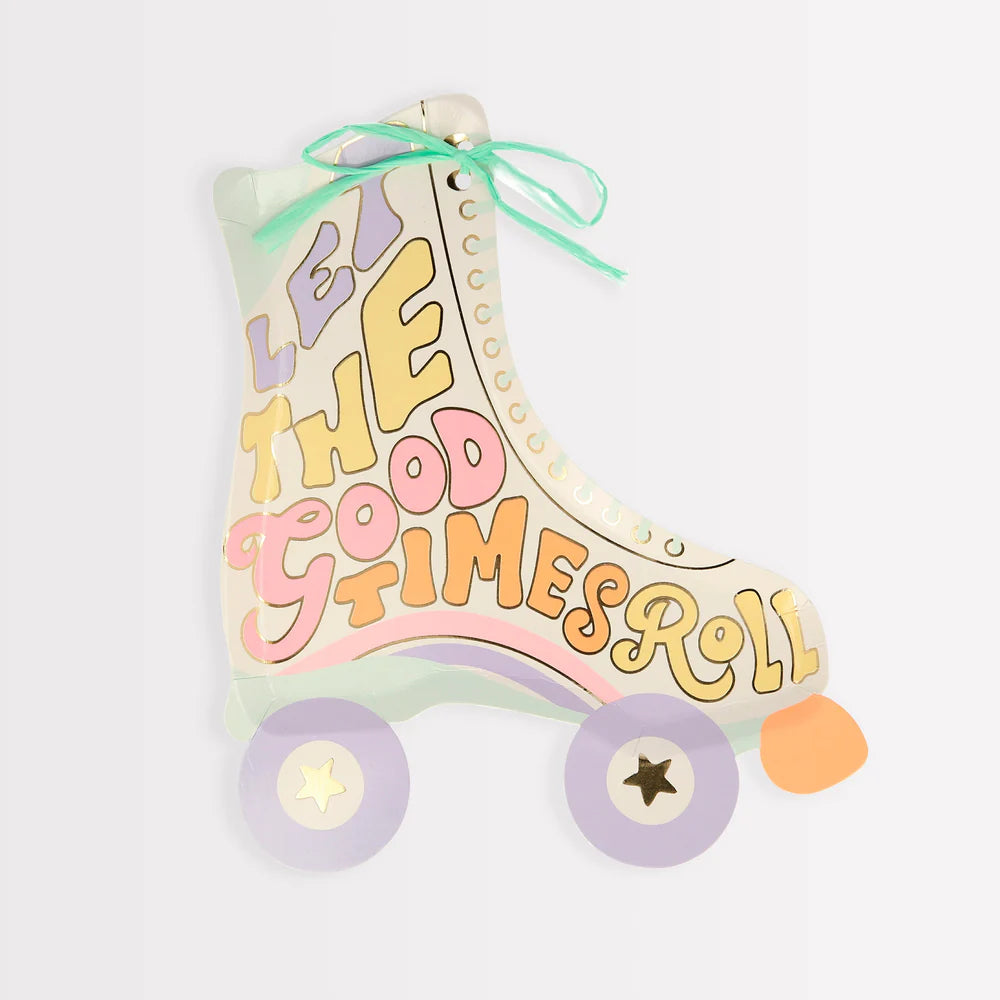 Meri Meri - Roller Skate Plates, 8ct.