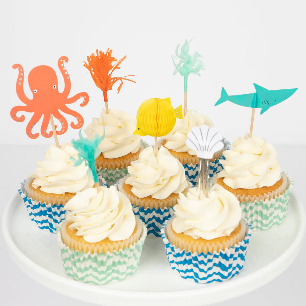 Meri Meri - Under The Sea Octopus & Shark Cupcake Kit, 24ct.