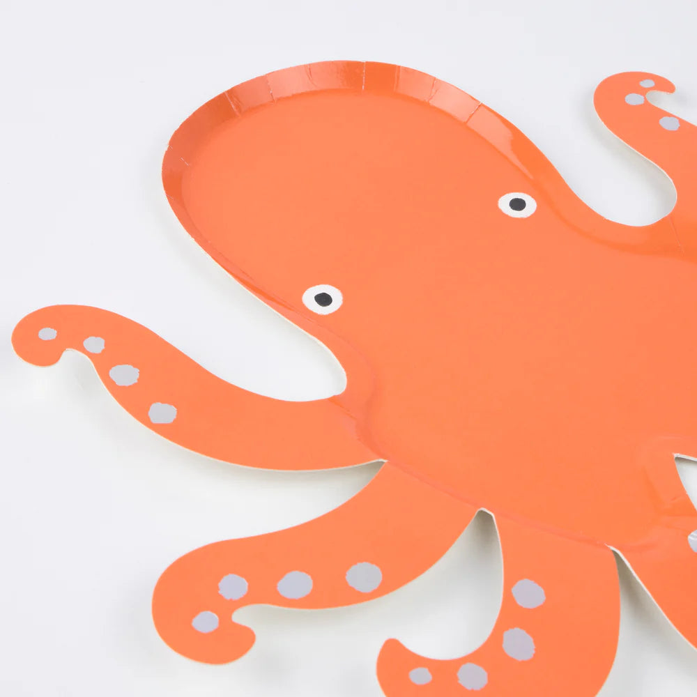 Meri Meri - Under The Sea Octopus Plates, 8ct.