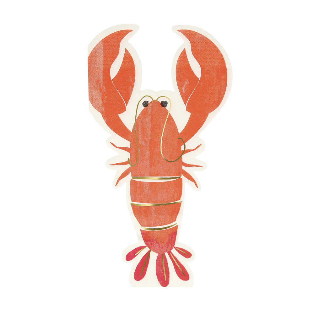 Meri Meri - Under The Sea Lobster Napkins, 16ct.