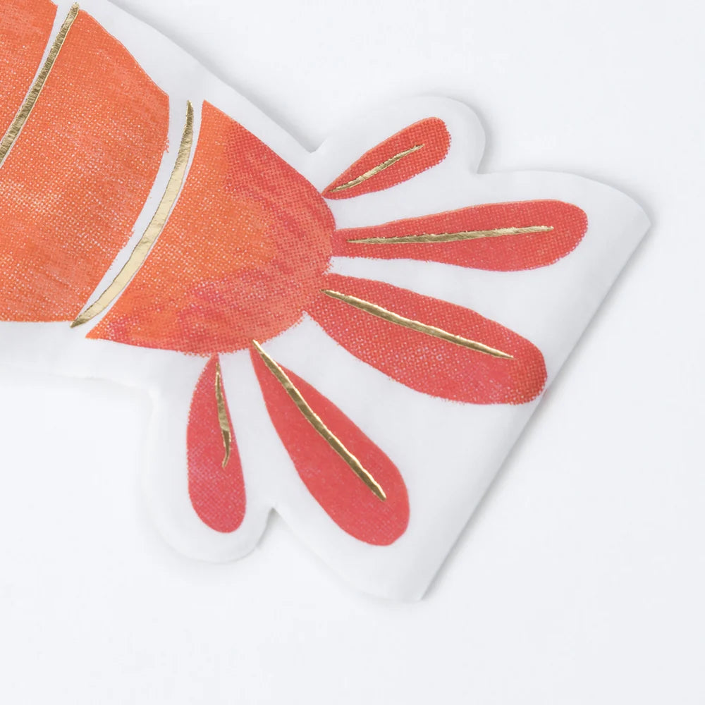 Meri Meri - Under The Sea Lobster Napkins, 16ct.