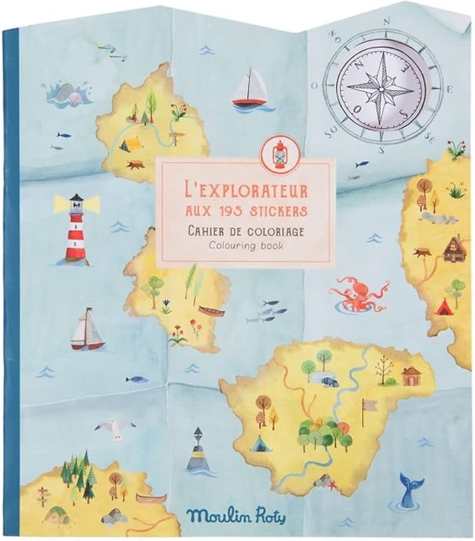 Explorer Theme Box with 6 coloring books & stickers