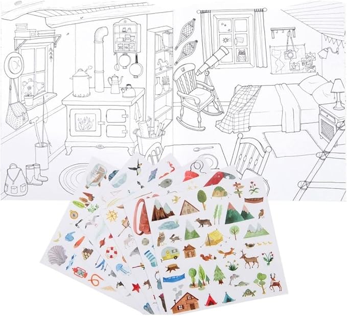 Explorer Theme Box with 6 coloring books & stickers