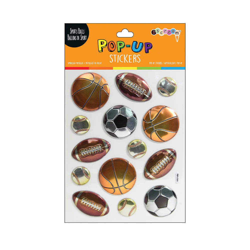 Iscream - Sports Balls Pop-up Stickers