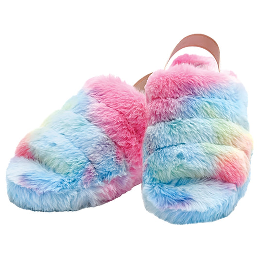 Iscream - Rainbow Furry Slippers