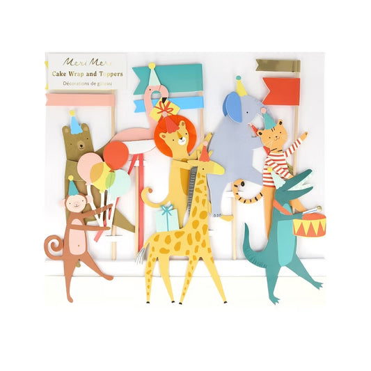 Meri Meri - Animal Parade Cake Wrap and Toppers