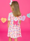 Be My Valentine Knit Short Sleeve Twirl Dress