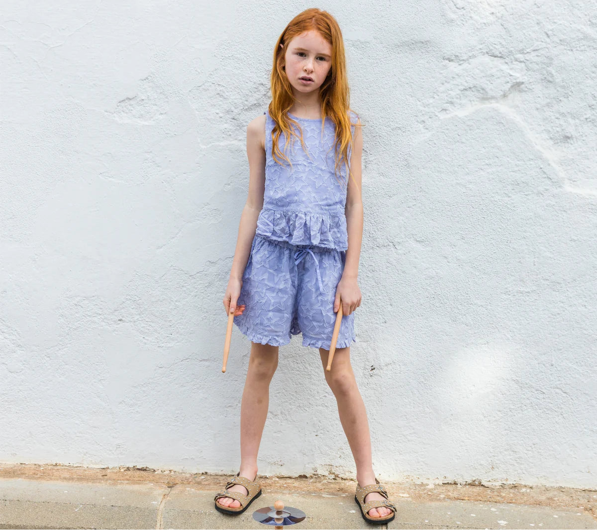 Piglo Kids - Blue Stars Top and Shorts Set