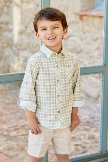 Martín Aranda - Palmi Gingham Shirt and Shorts Set