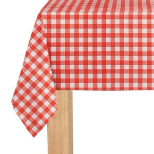 Unique Party - Red Gingham Plastic Table Cover