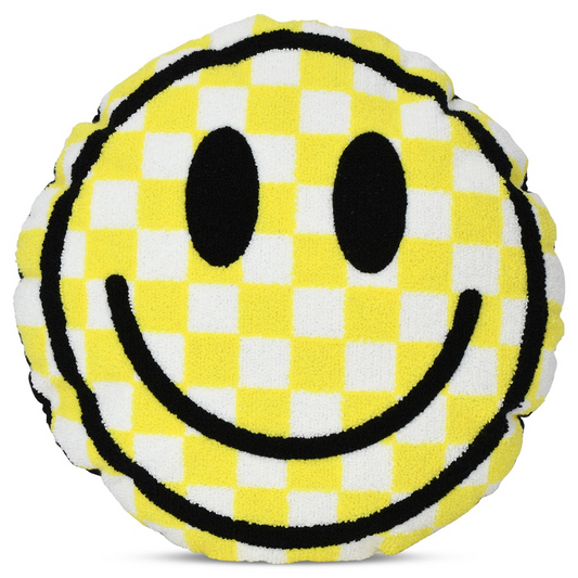 Iscream - Yellow Checkerboard Smile Chenille Plush