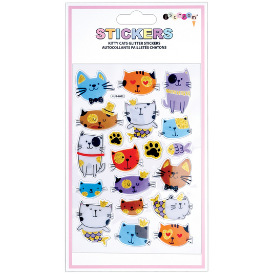 Iscream - Kitty Cats Glitter Stickers