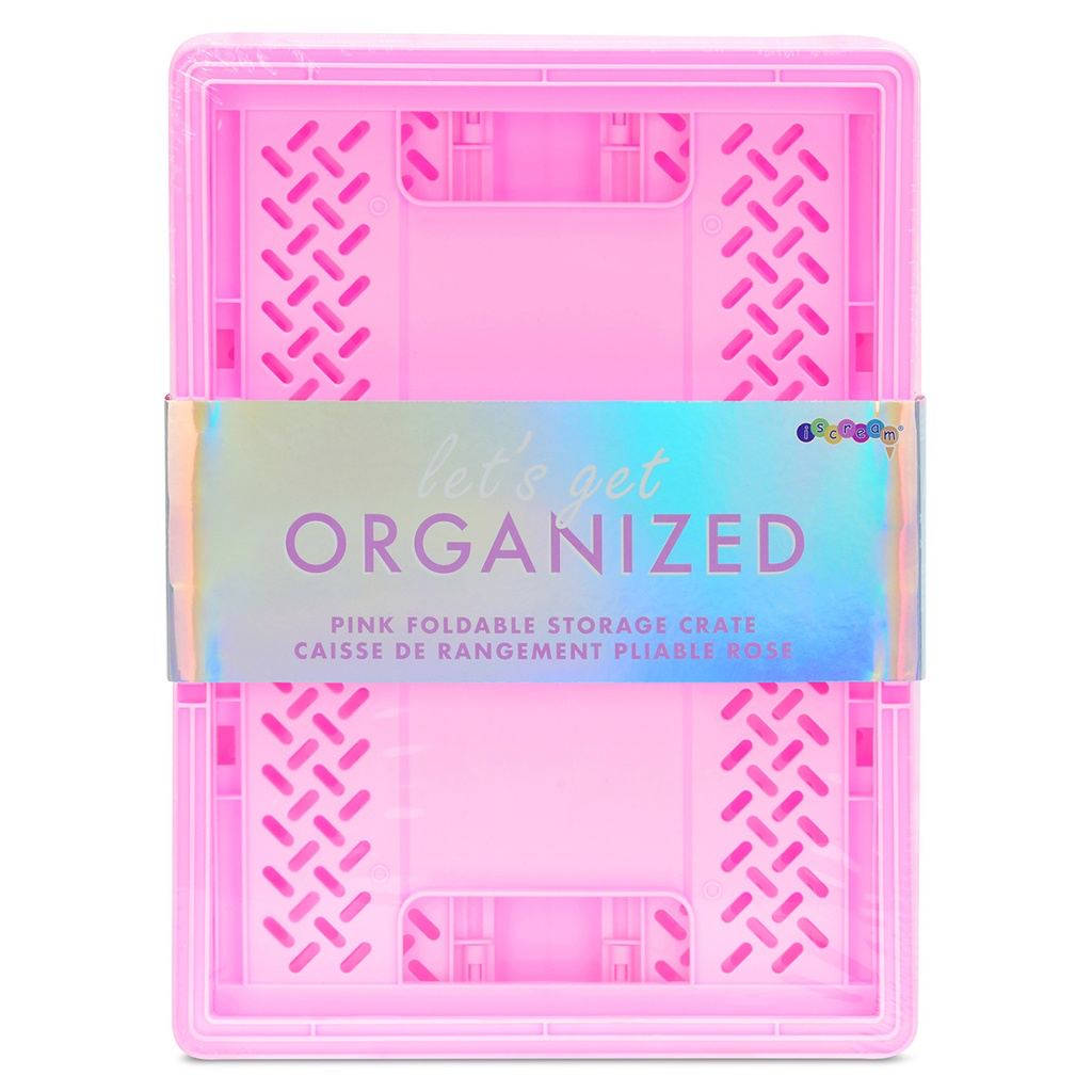 Iscream - Large Pink Foldable Storage Crate