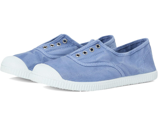 Cienta - Washed Denim Canvas Laceless Sneaker